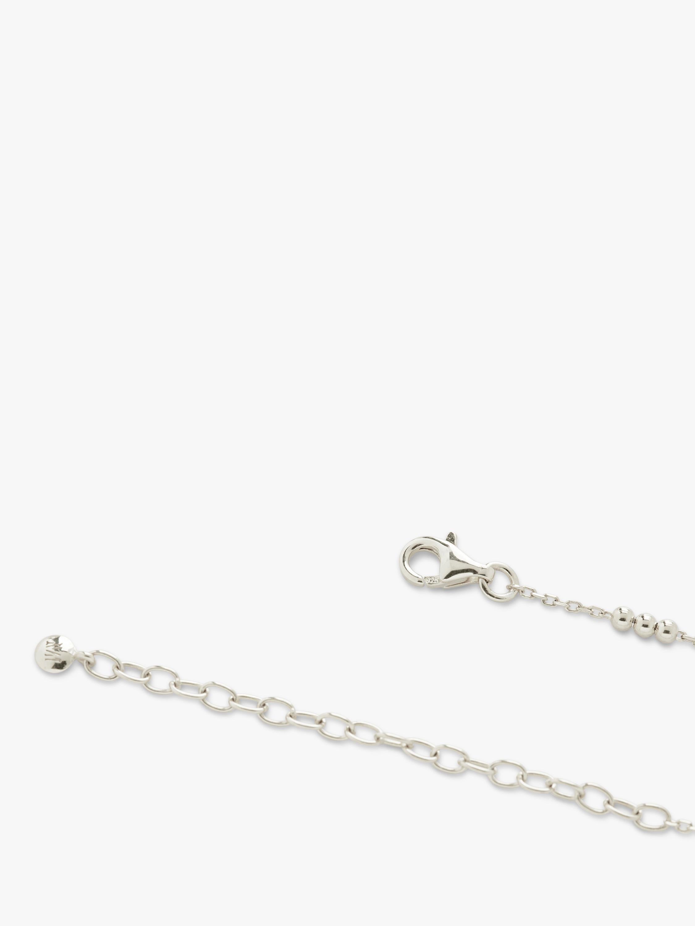 Monica Vinader triple bead choker necklace sterling silver, imported from the UK