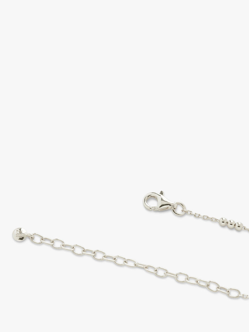 Monica Vinader triple bead choker necklace sterling silver, imported from the UK
