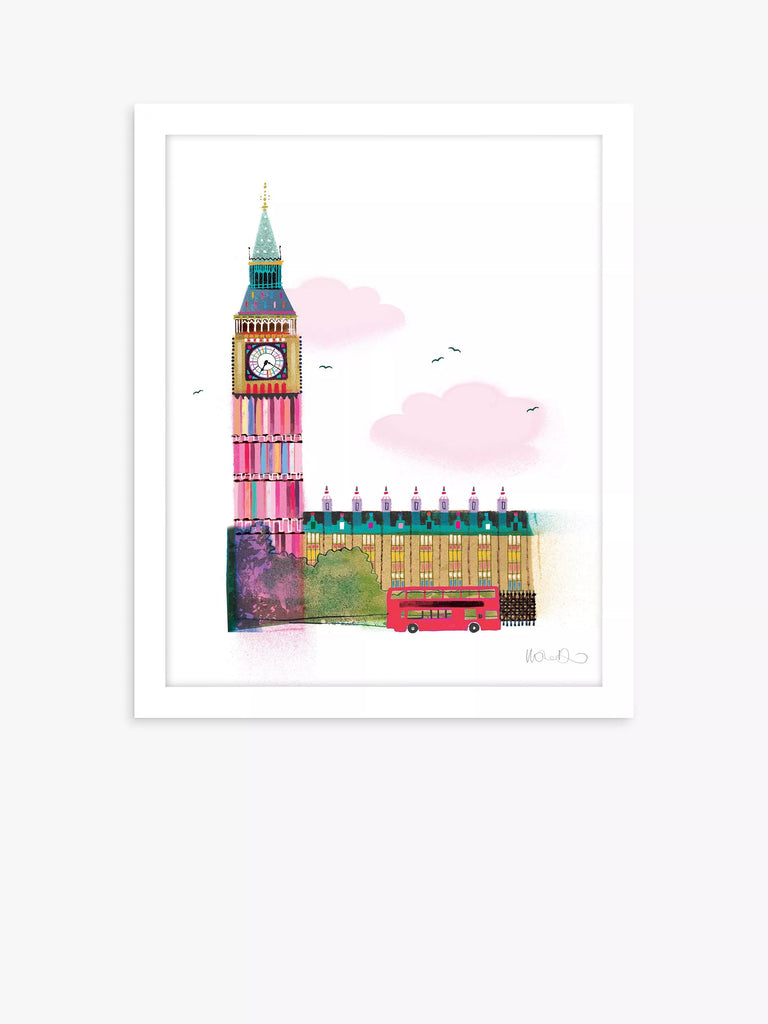 John Lewis Ilona Drew 'Big Ben' London Framed Print, 26 x 32cm, Multi