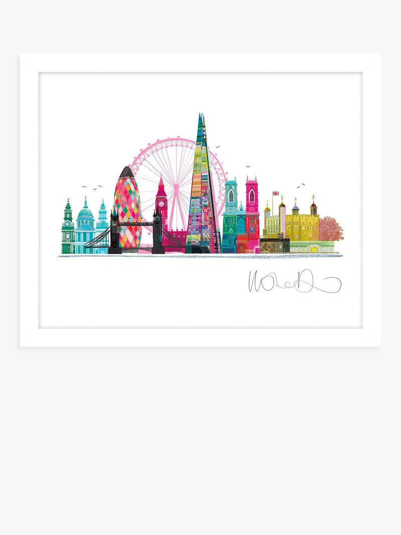 John Lewis London Skyline framed print 26 x 32cm multi-colour, UK version