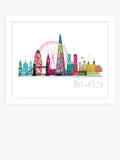 John Lewis London Skyline framed print 26 x 32cm multi-colour, UK version