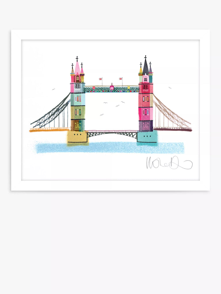 John Lewis Ilona Drew 'Tower Bridge' London Framed Print, 26 x 32cm, Multi