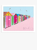 John Lewis Brighton Beach Huts framed print 26x32cm, UK version