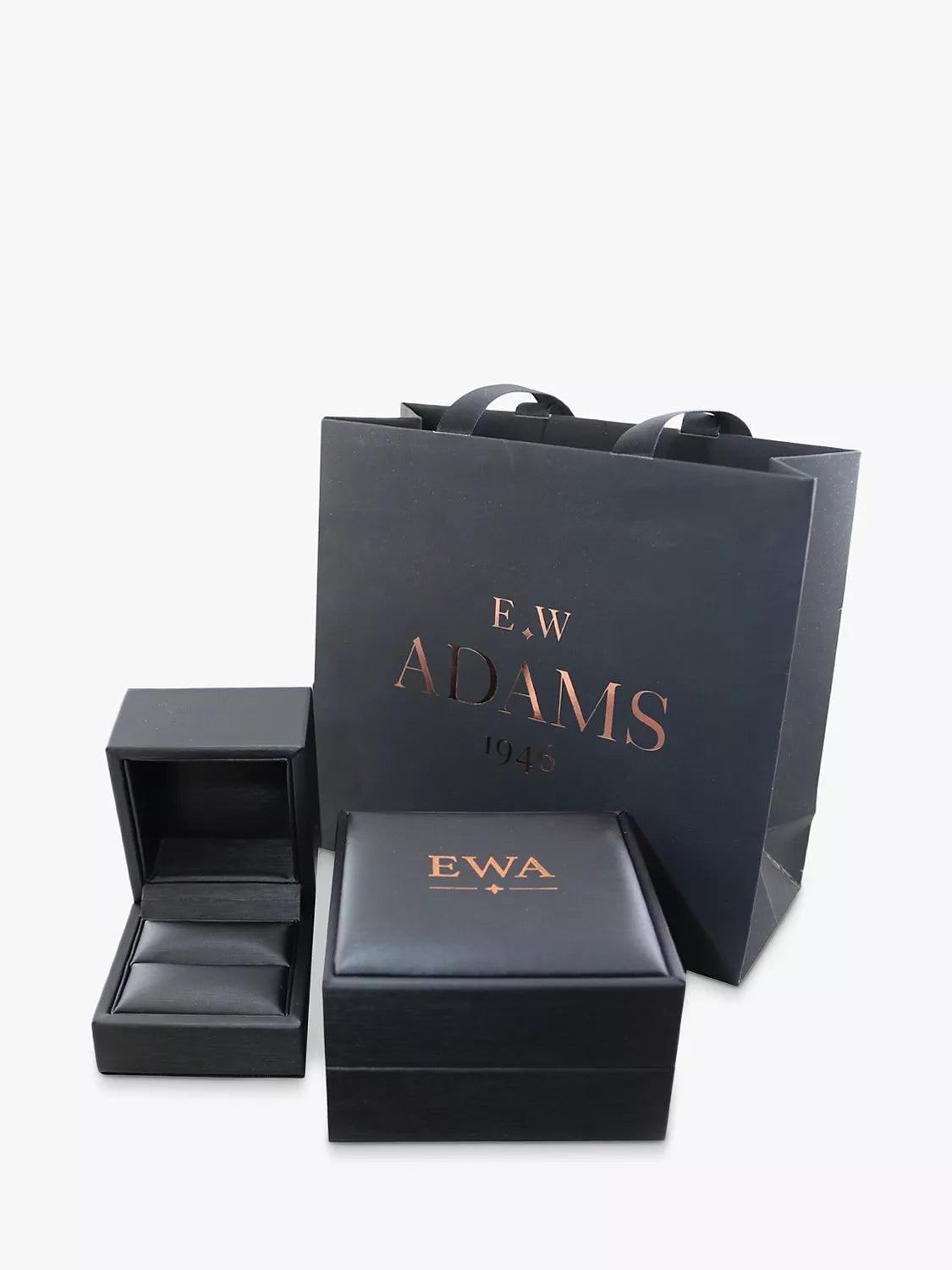 E.W Adams diamond cluster stud earrings 18ct white gold - British product