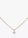 E.W Adams 18ct yellow gold diamond pendant necklace, UK version
