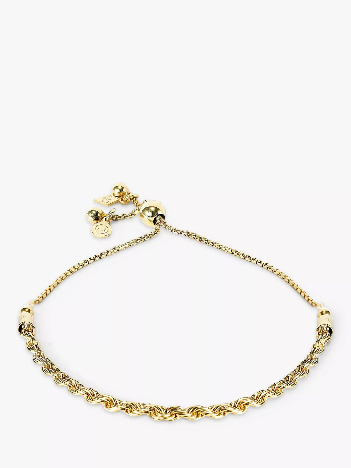 LARNAUTI gold rope chain friendship bracelet 23cm - British product
