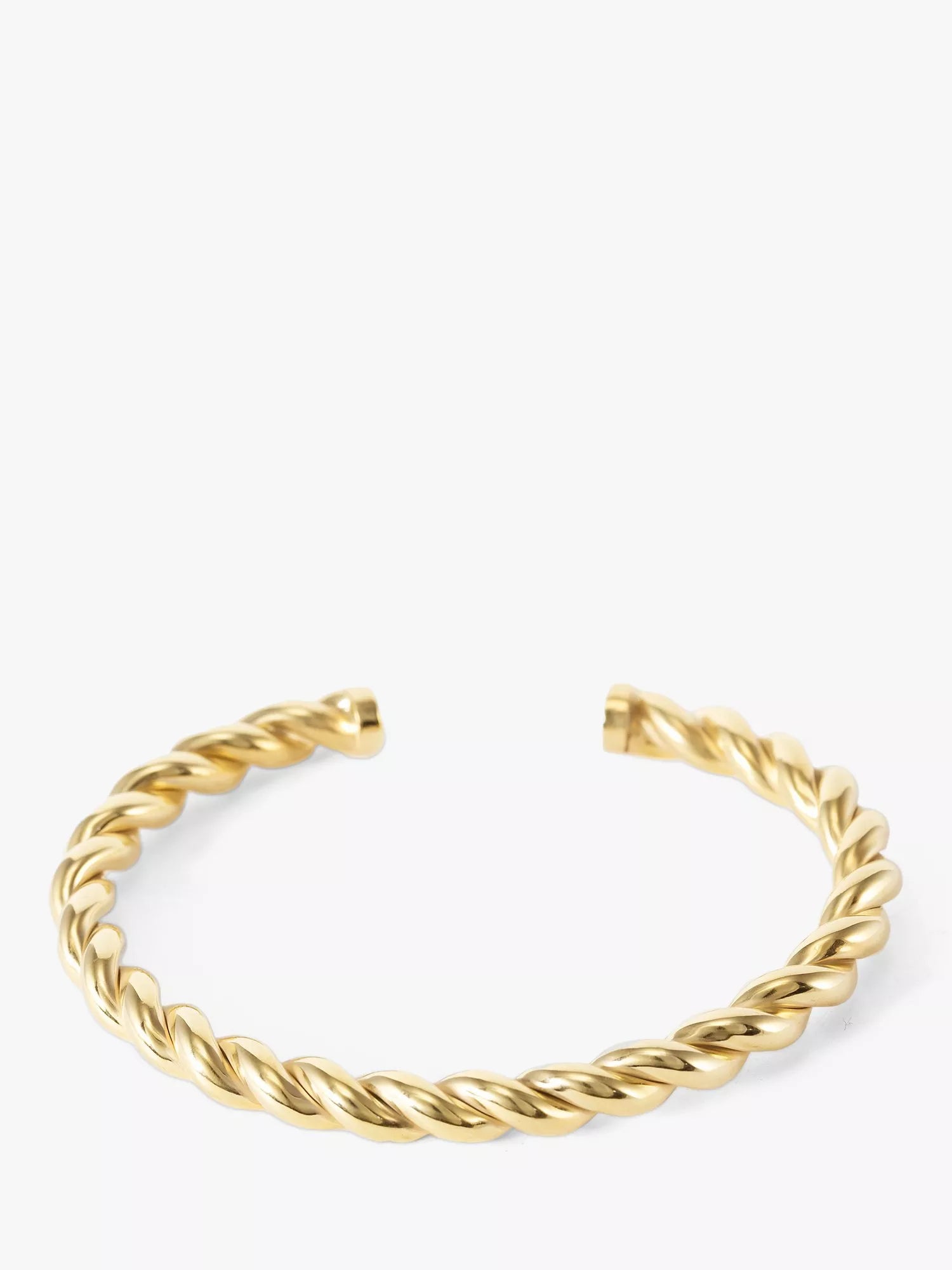 LARNAUTI gold plated rope cuff bangle (British brand)