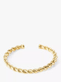 LARNAUTI gold plated rope cuff bangle (British brand)