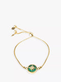 LARNAUTI North Star friendship bracelet gold malachite, imported from the UK