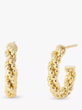LARNAUTI twisted bead gold hoop earrings - British product