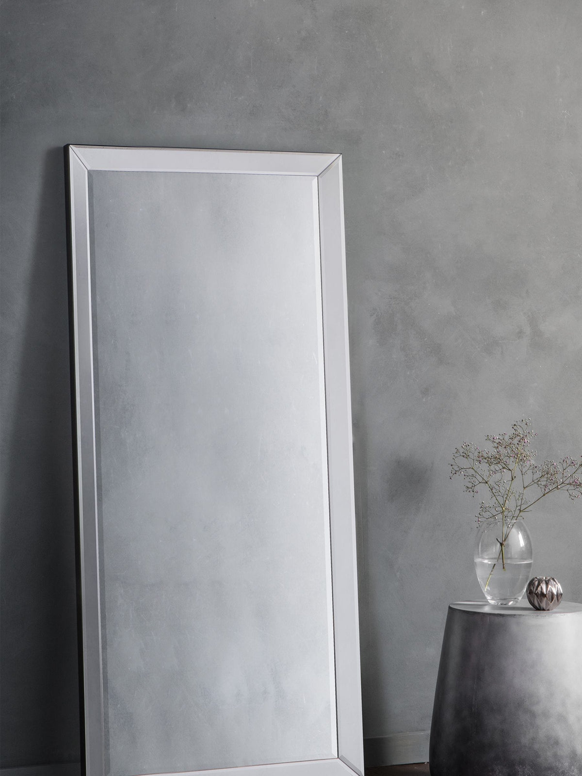 Gallery Home Silver Billingham Leaner Mirror 178cm x 76cm, UK version