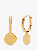Monica Vinader Siren Muse huggie earrings gold plated silver - British product