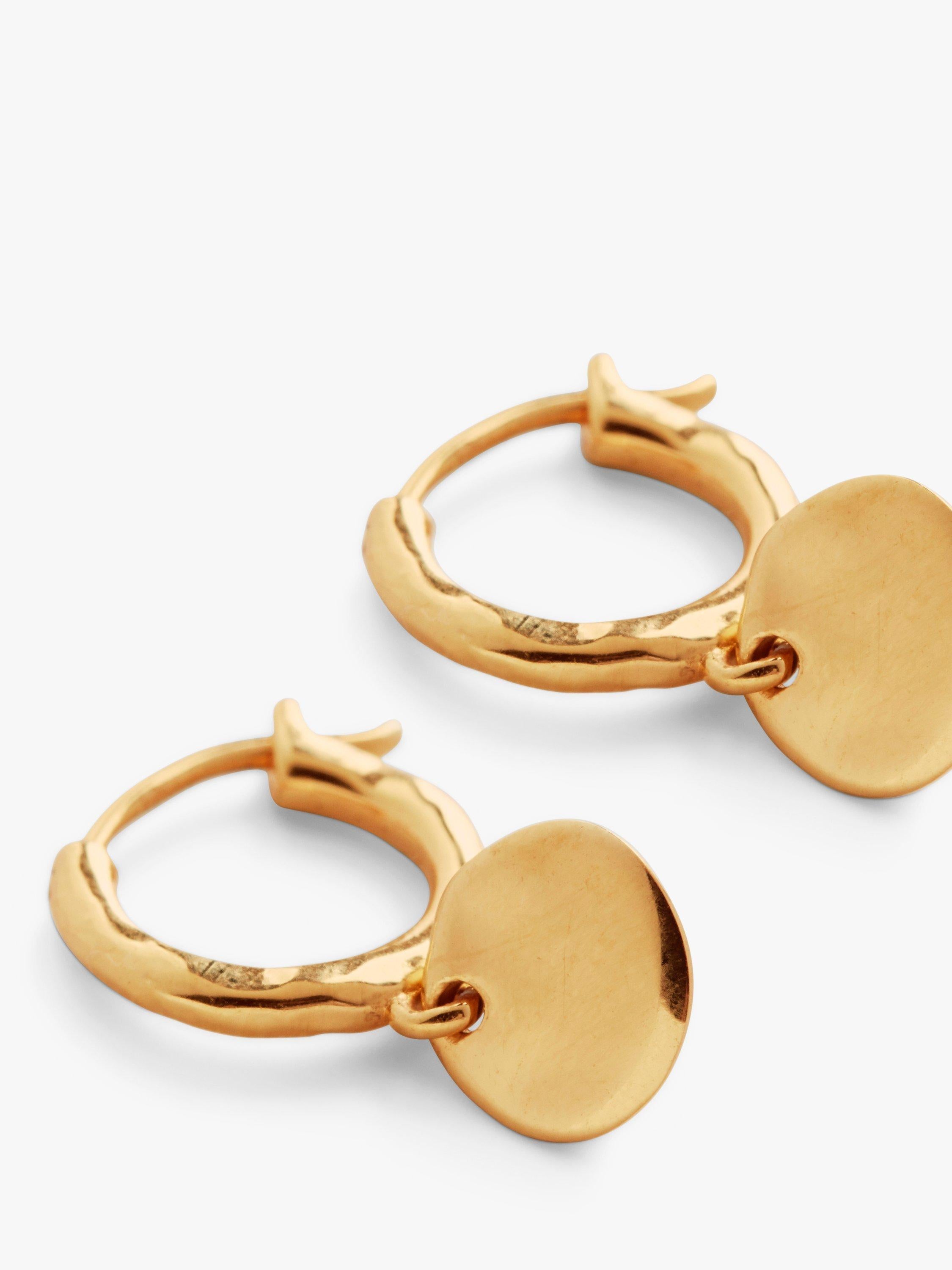 Monica Vinader Siren Muse huggie earrings gold plated silver - British product