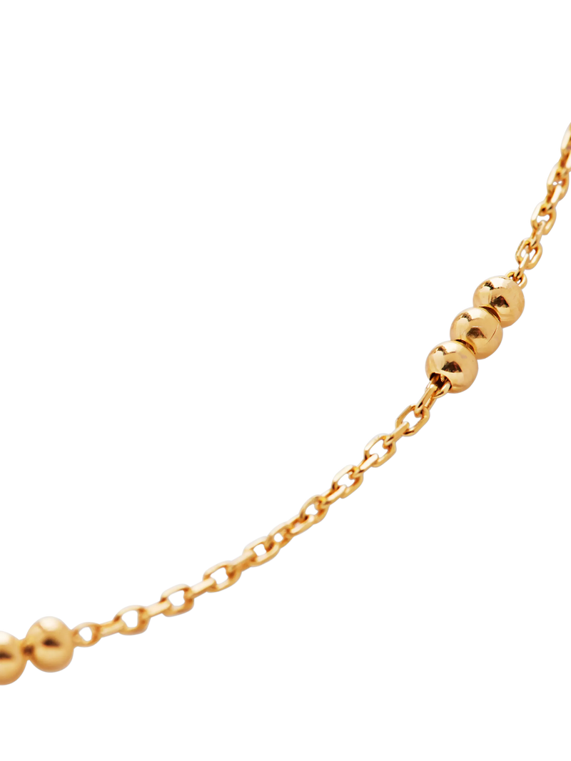 Monica Vinader gold beaded choker necklace - British product