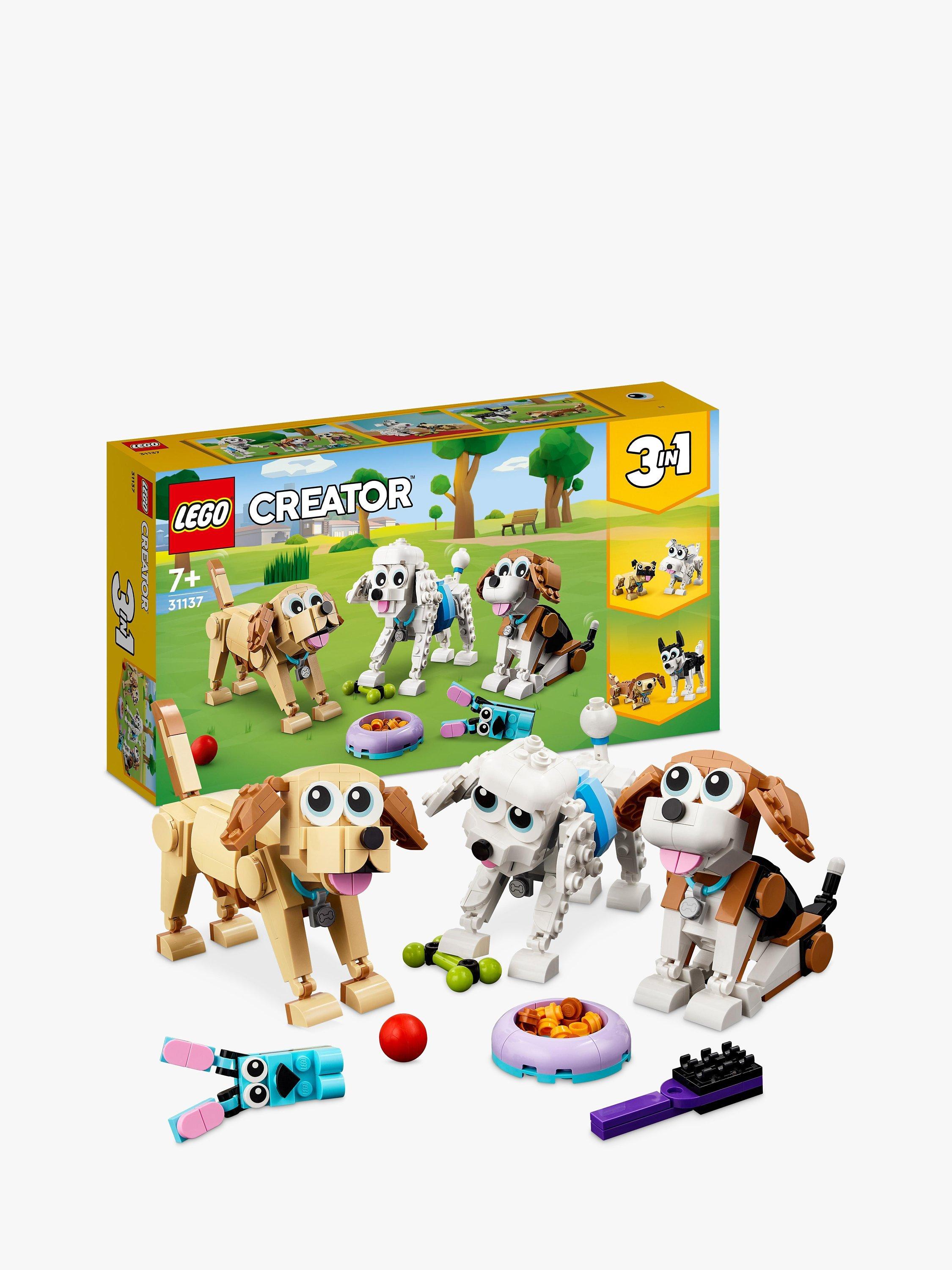 Rebuildable Dog Model Building Set with 475 Pieces, Suitable for Ages 7 and Up