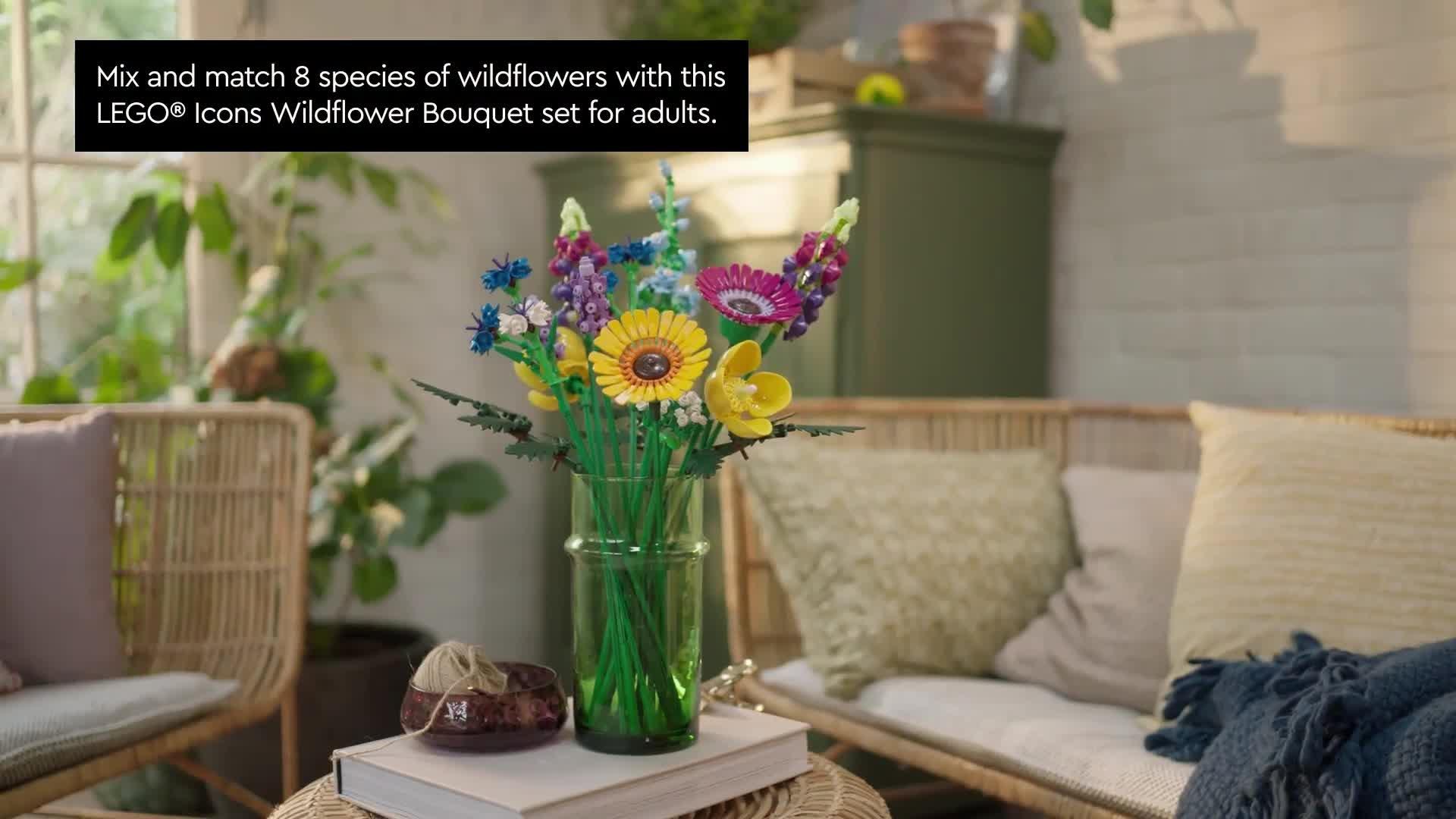 LEGO Wildflower Bouquet building set 939 pieces, imported from the UK