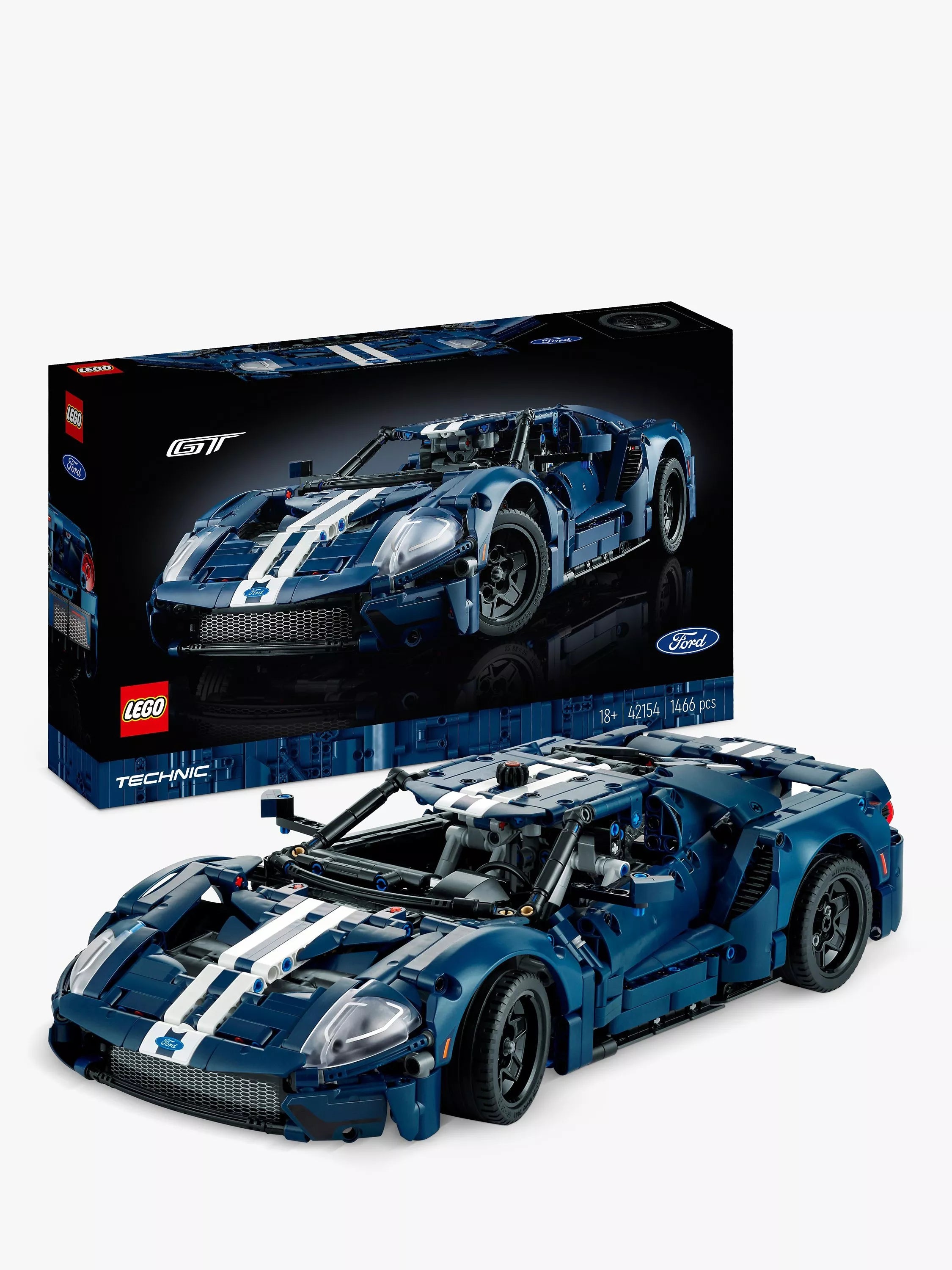 LEGO Technic 2022 Ford GT car model building set 1466-piece, UK version