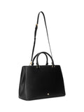 Lauren Ralph Lauren Hanna large leather satchel, crosshatch pattern - British product