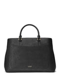 Lauren Ralph Lauren Hanna large leather satchel, crosshatch pattern - British product