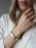 Tutti textured cuff bracelet gold - British product