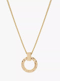 Tutti Palm Collection Textured Circle Pendant Necklace, Gold
