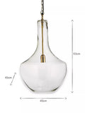 Nkuku Agataria clear recycled glass pendant light, imported from the UK