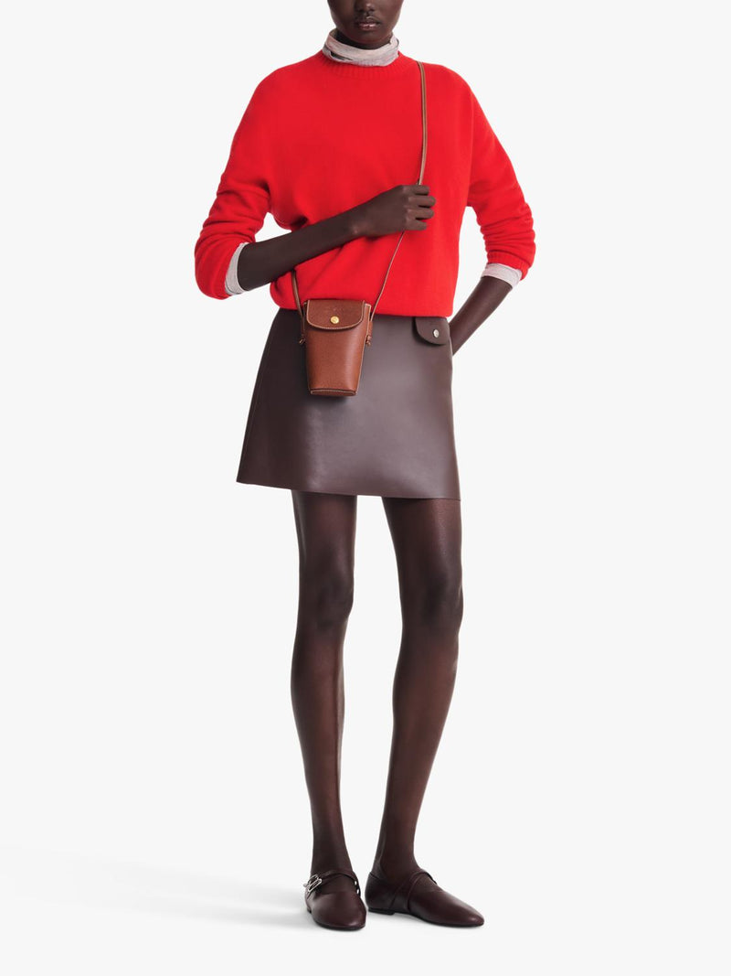 Longchamp leather cross body phone pouch (British brand)
