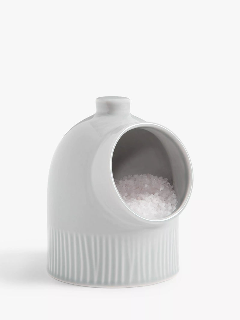 John Lewis fine china salt pig grey, imported from the UK