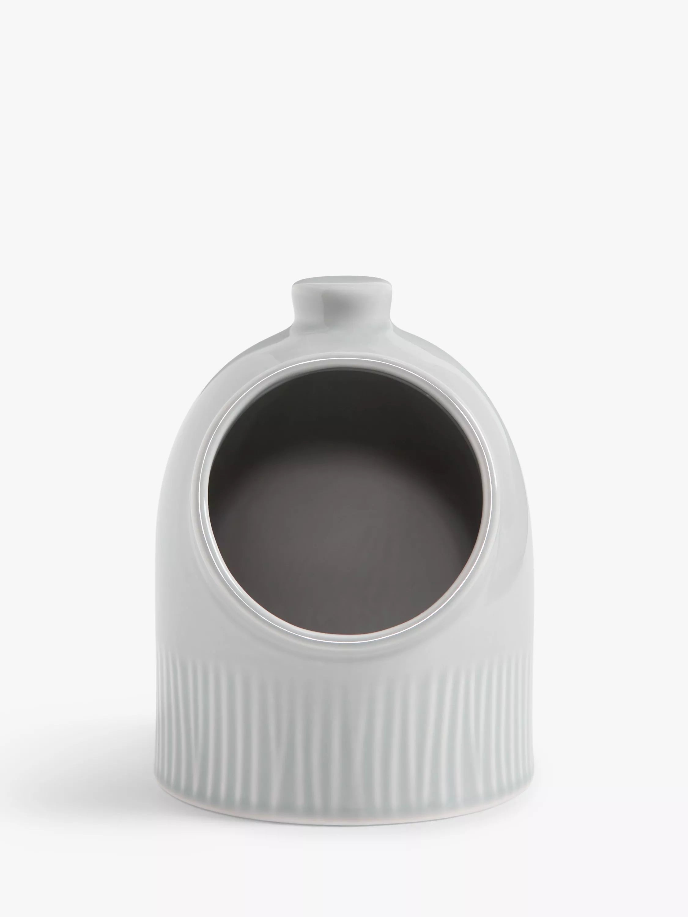John Lewis fine china salt pig grey, imported from the UK