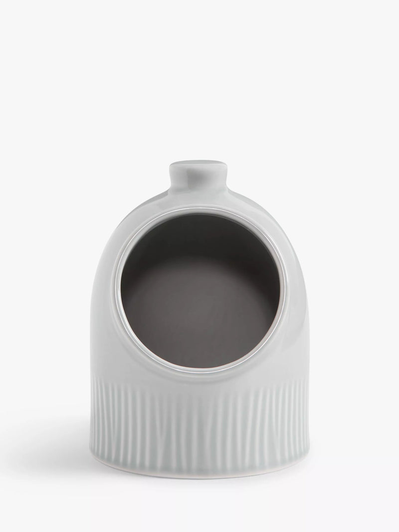 John Lewis fine china salt pig grey, imported from the UK