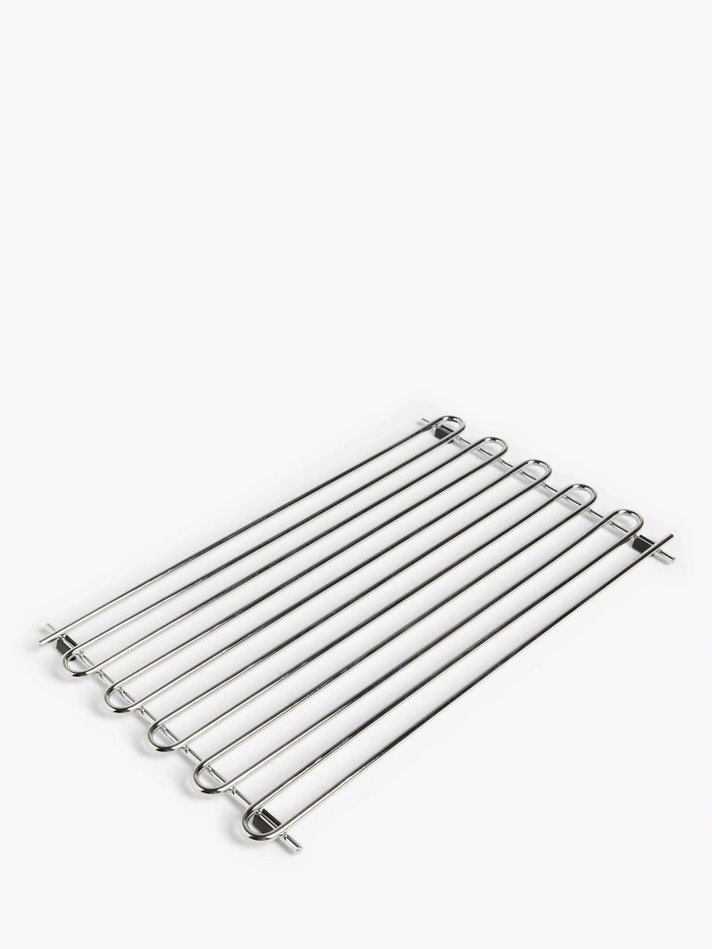 John Lewis chrome metal trivet for hot pots, UK version