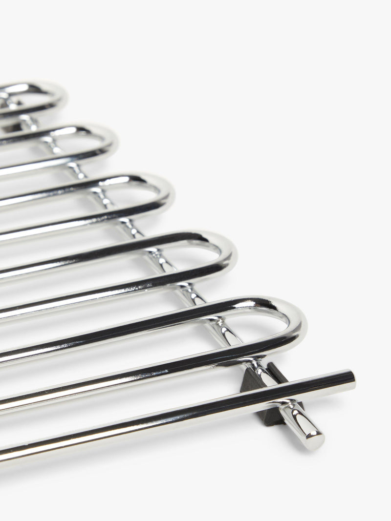 John Lewis chrome metal trivet for hot pots, UK version