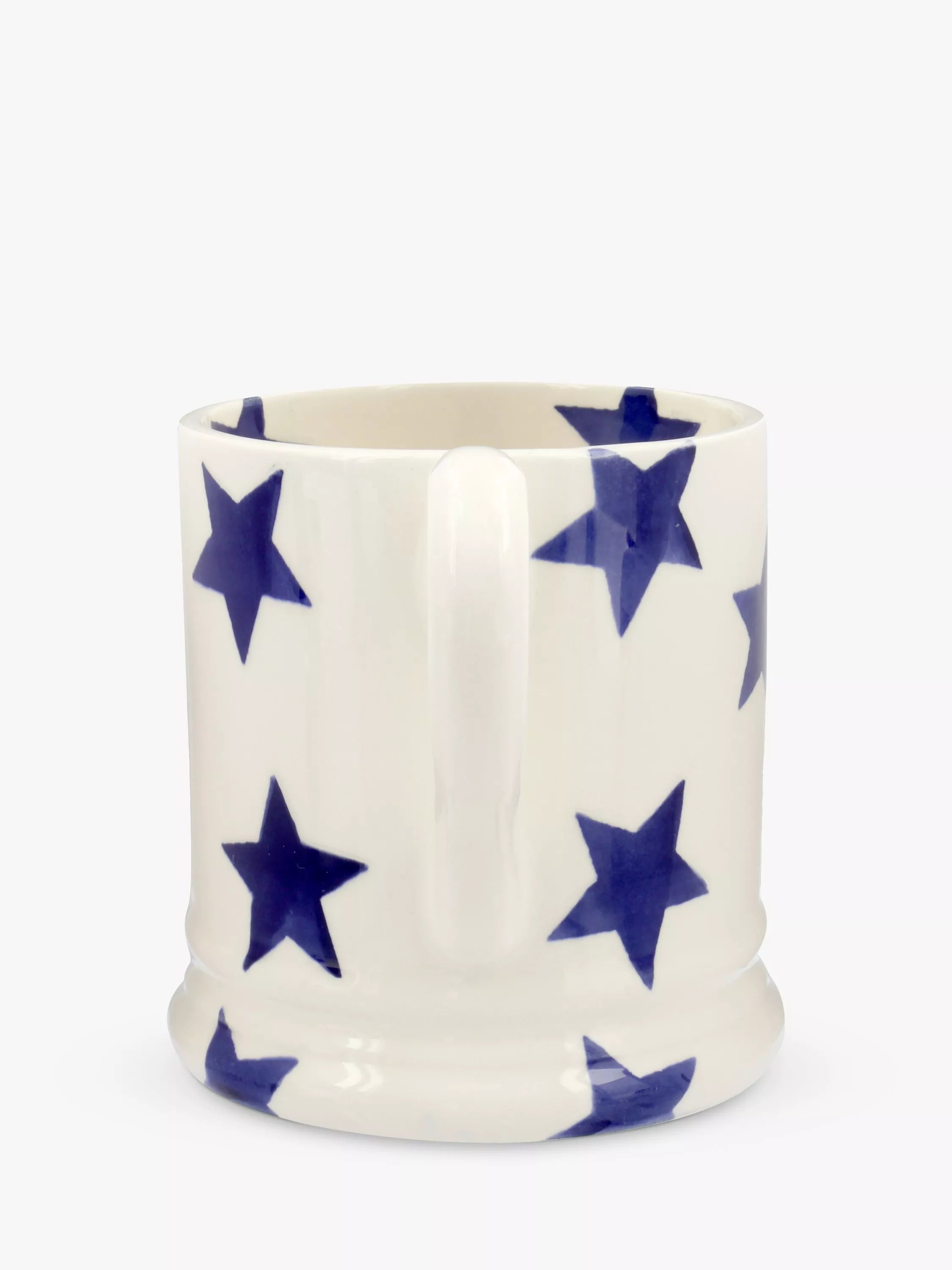 Emma Bridgewater Blue Star Half Pint Mug Cream/Blue 300ml - British product