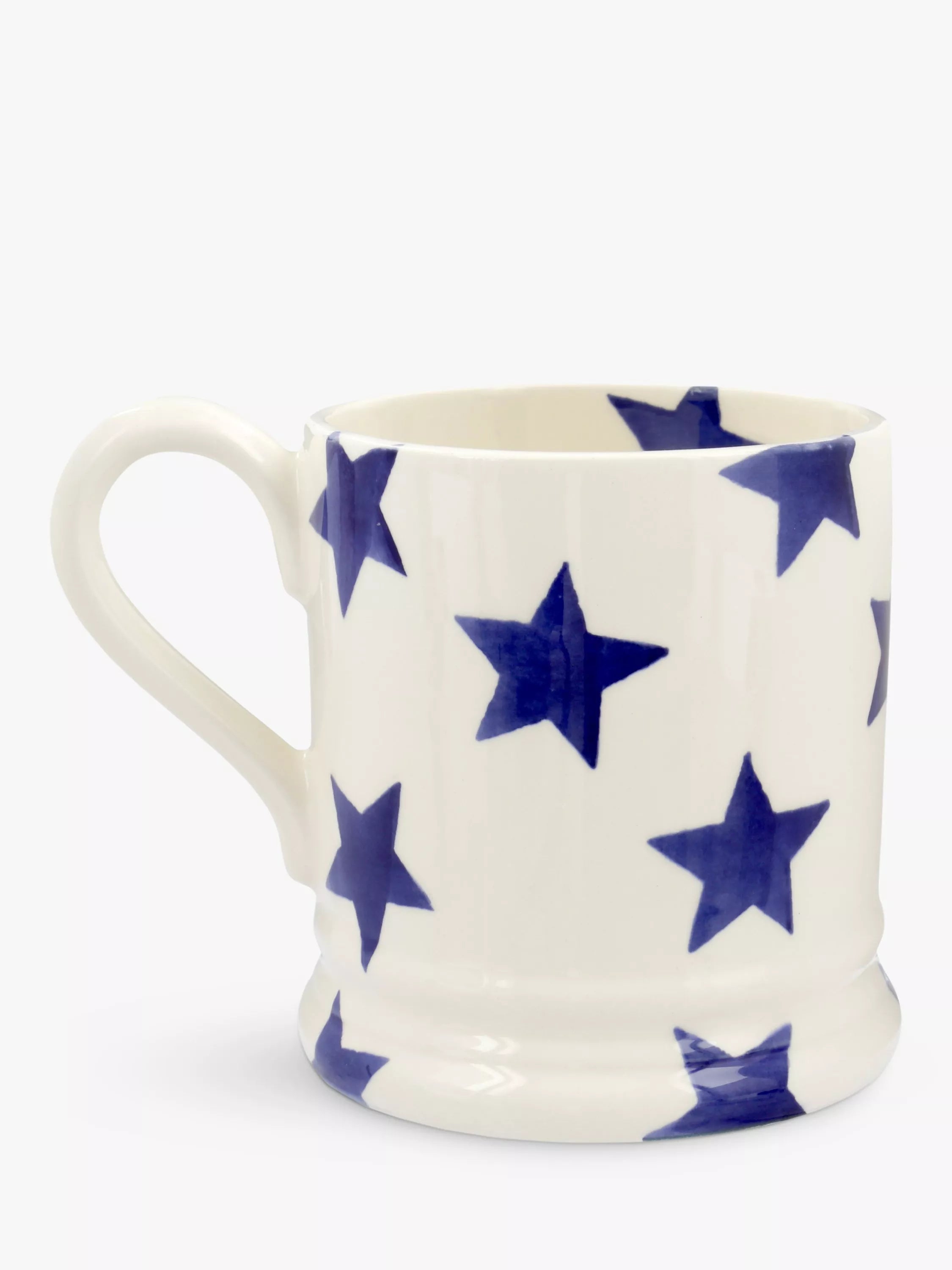 Emma Bridgewater Blue Star Half Pint Mug Cream/Blue 300ml - British product