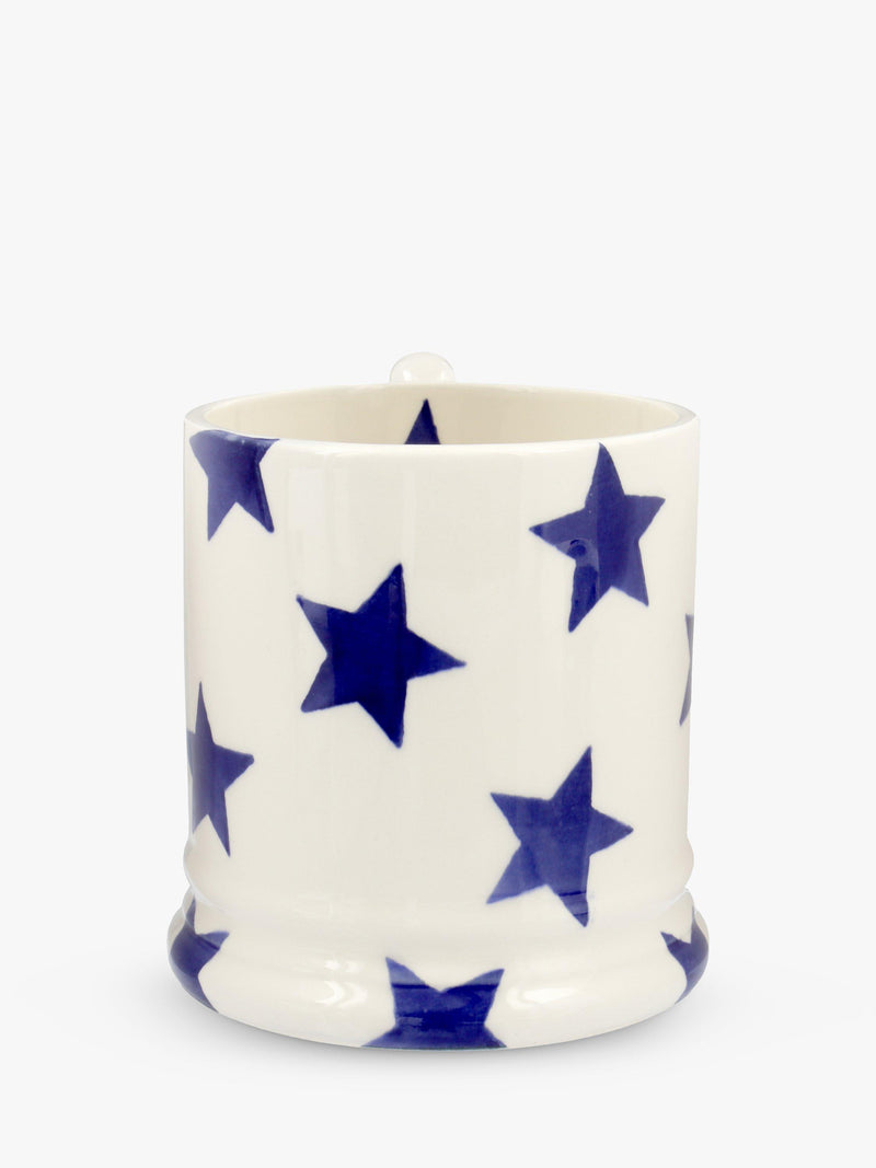Emma Bridgewater Blue Star Half Pint Mug Cream/Blue 300ml - British product