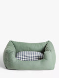 John Lewis Gingham Pet Bed, Seafoam, S