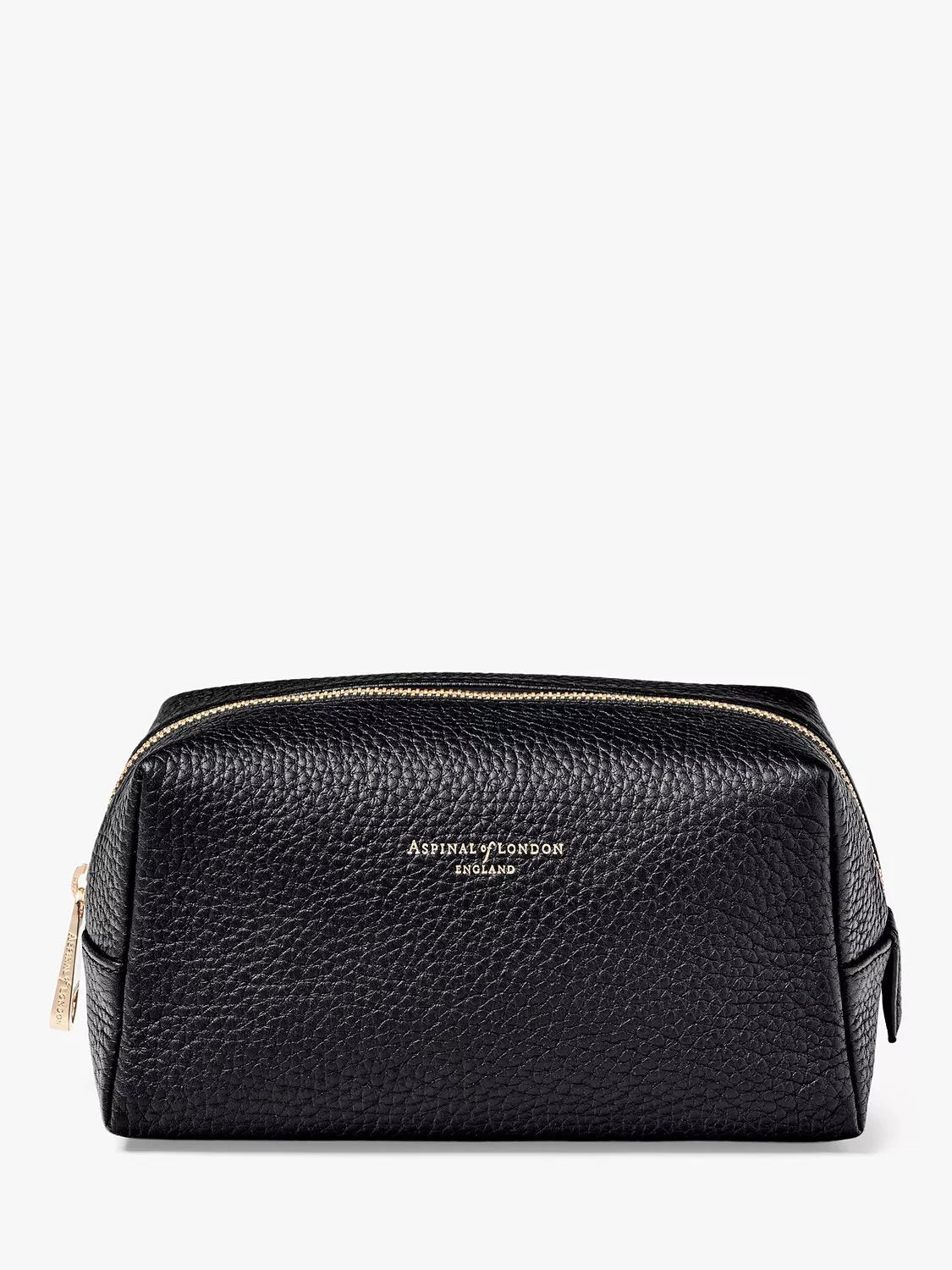 Aspinal of London medium pebble leather makeup bag, UK version