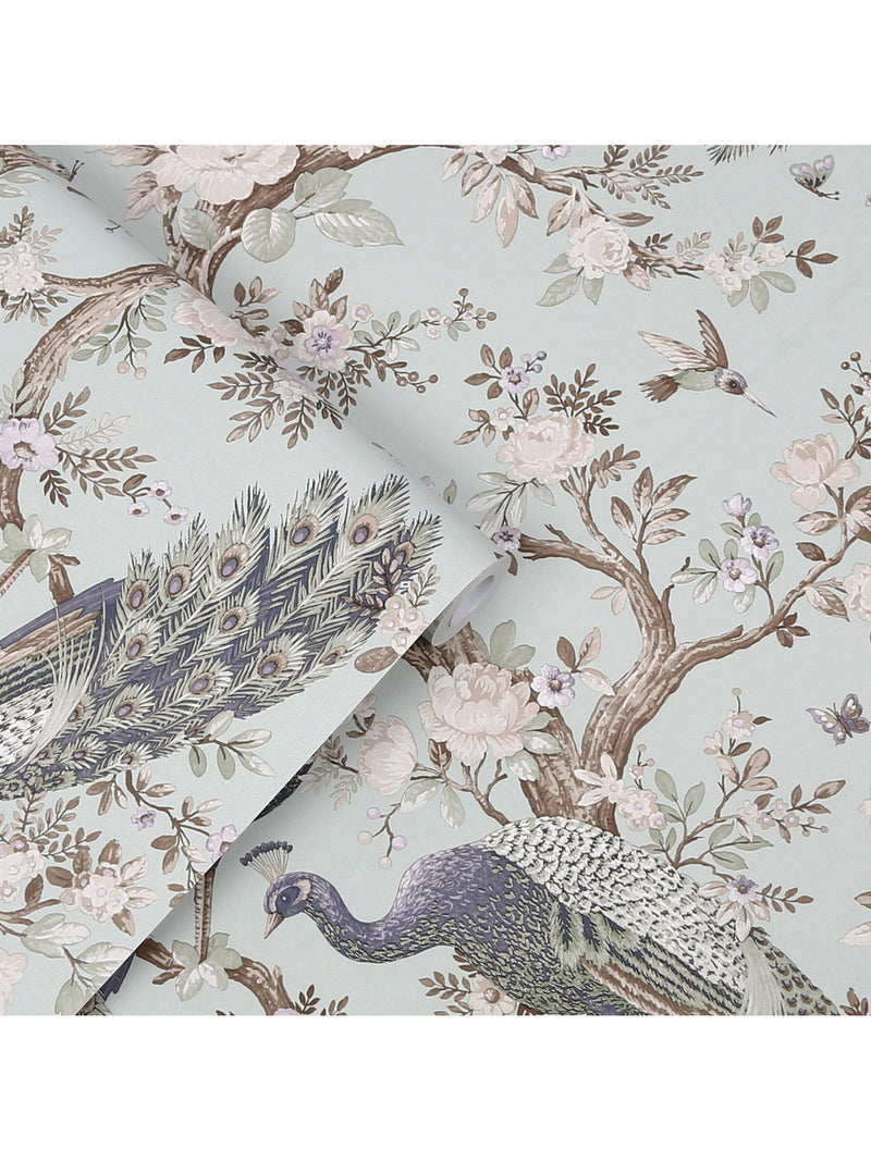 Laura Ashley peacock design wallpaper, UK version