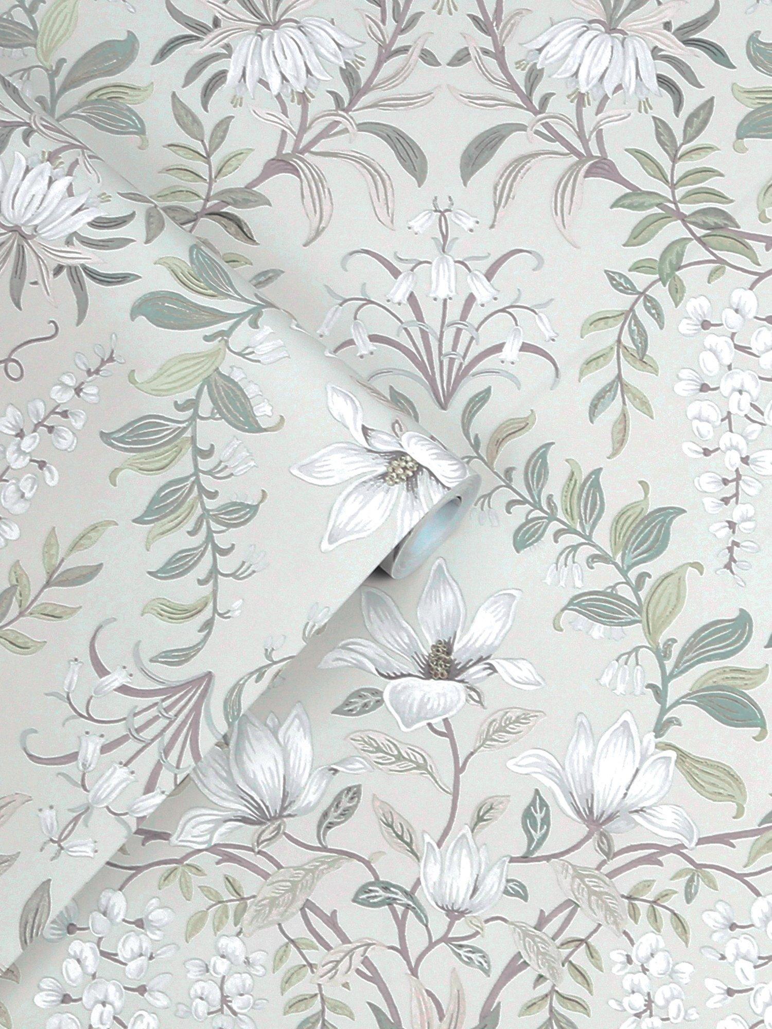 Laura Ashley Parterre floral patterned wallpaper, UK version