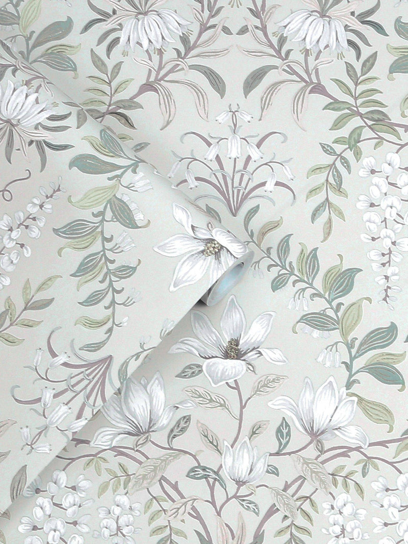 Laura Ashley Parterre floral patterned wallpaper, UK version