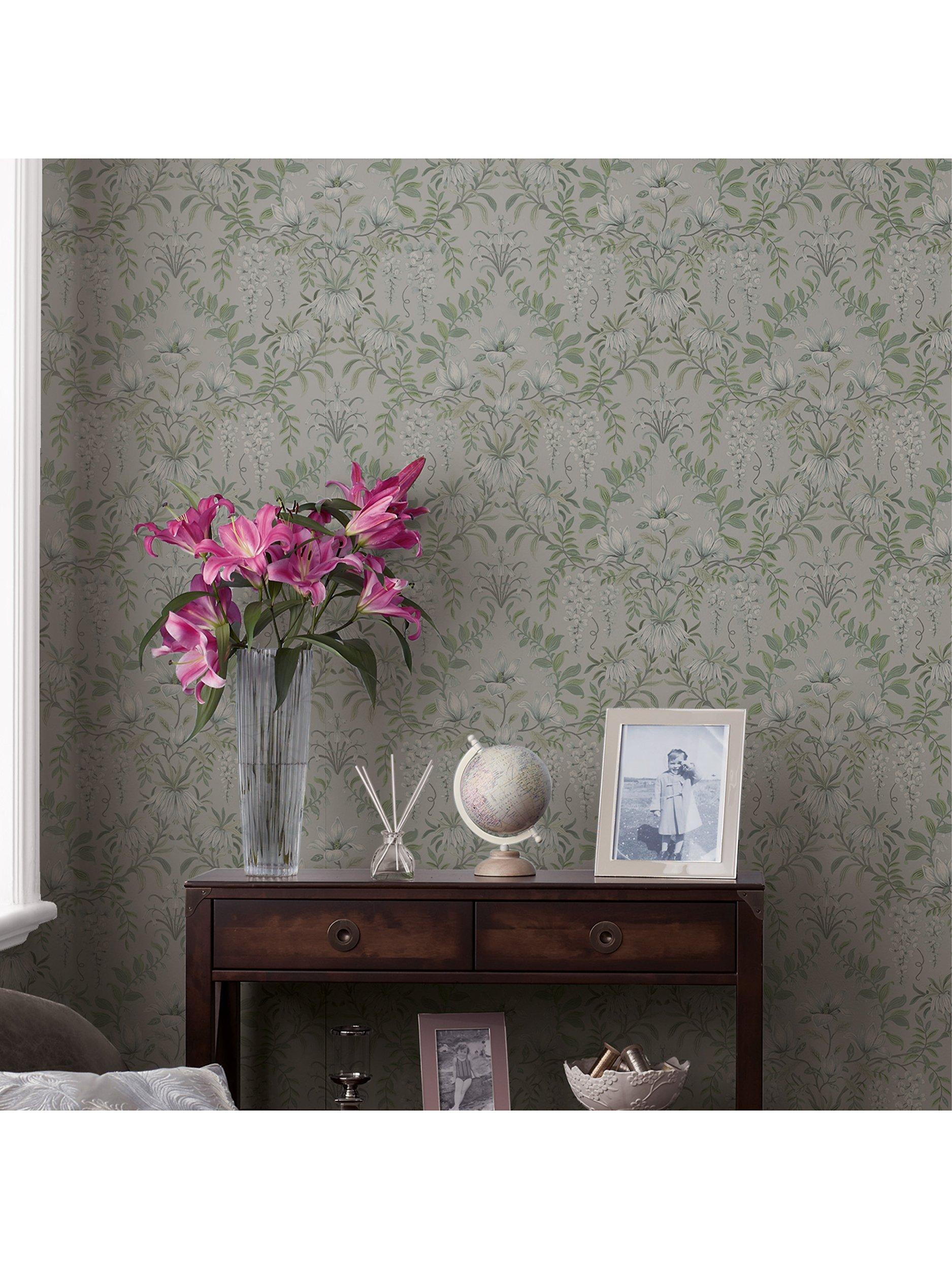 Laura Ashley Parterre floral patterned wallpaper, UK version