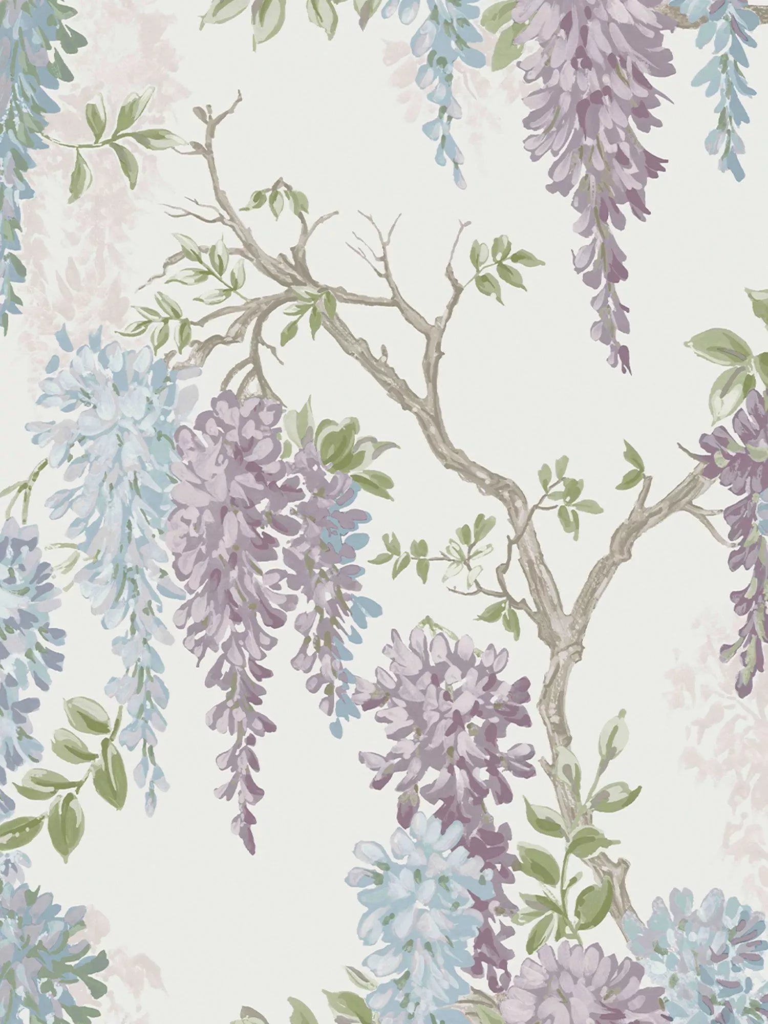 Laura Ashley Wisteria wallpaper with trailing floral design - British product