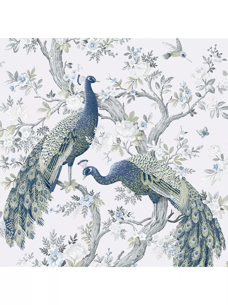 Wallpaper with Striking Peacock Design