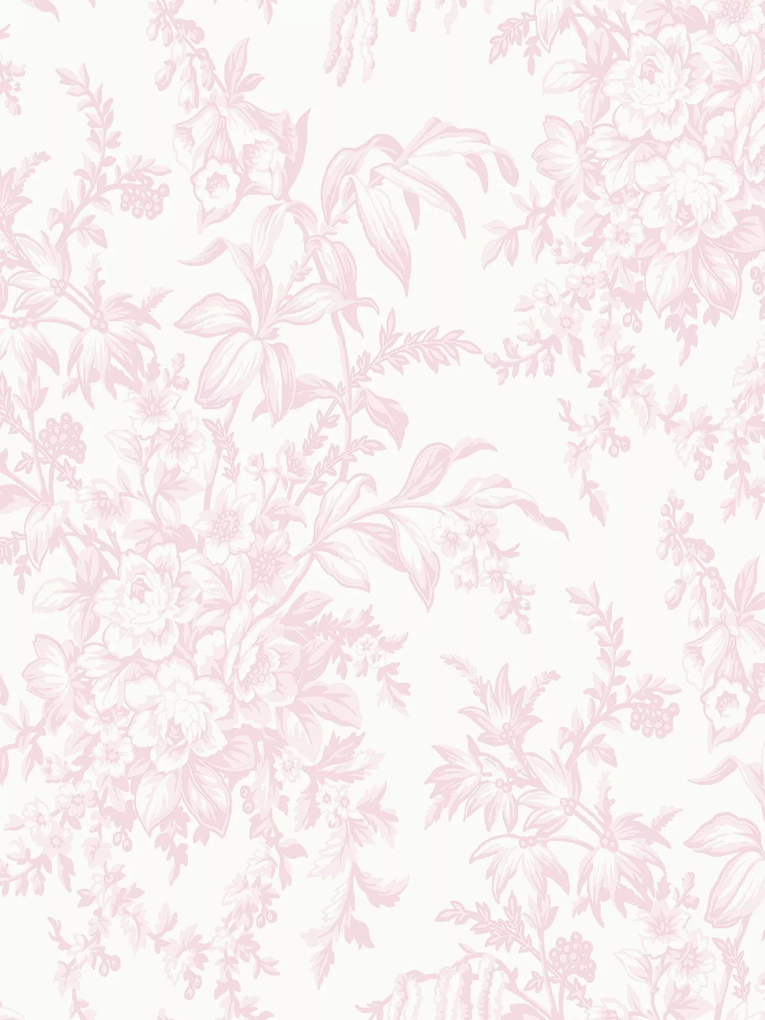 Laura Ashley wallpaper featuring roses, foxgloves, and buttercups, UK version
