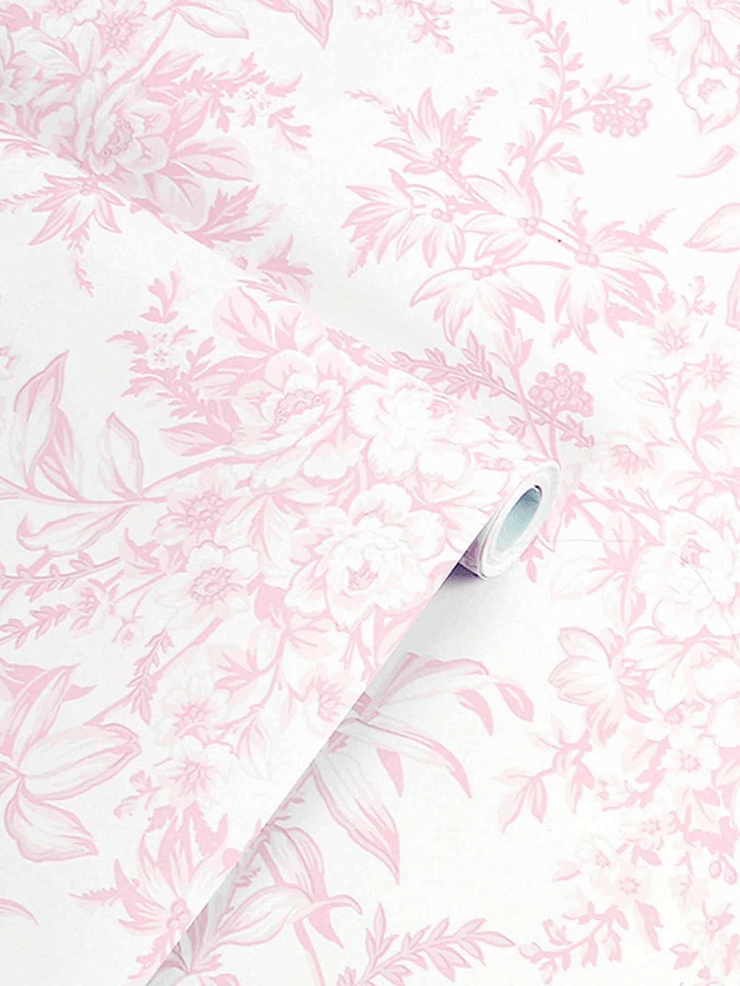 Laura Ashley wallpaper featuring roses, foxgloves, and buttercups, UK version