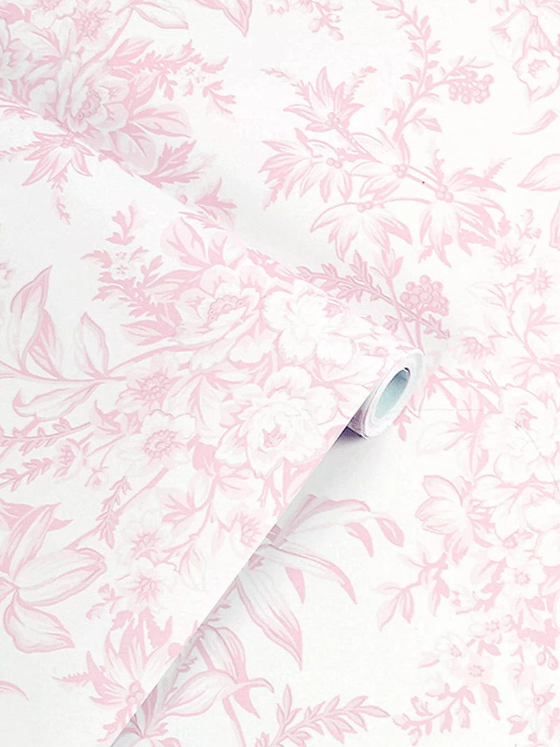 Laura Ashley wallpaper featuring roses, foxgloves, and buttercups, UK version