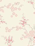 Laura Ashley Oriental Blossom pattern wallpaper for interior walls, UK version