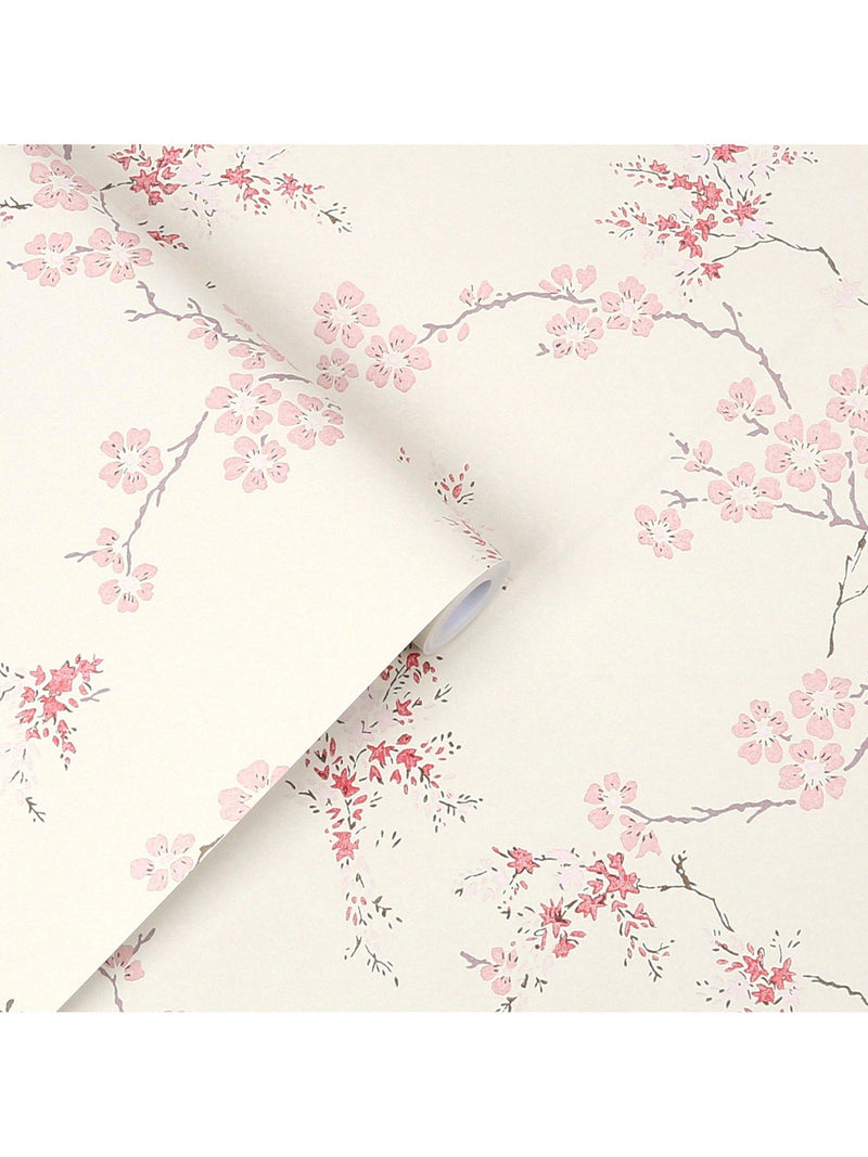 Laura Ashley Oriental Blossom pattern wallpaper for interior walls, UK version