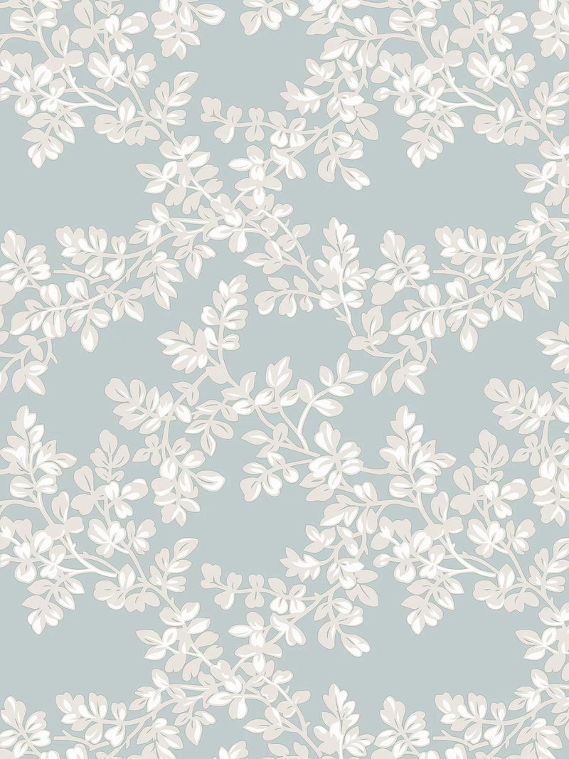 Laura Ashley Burnham wallpaper leaf trellis pattern , UK version