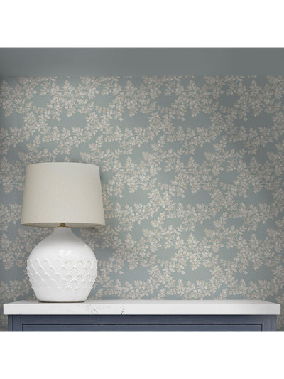 John Lewis Laura Ashley Burnham Tapet Blad Labyrint Design - Kjøp online hos McGrocer